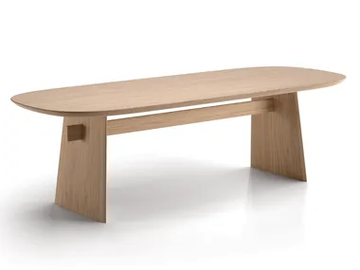 ADAM - Wooden dining table by Natuzzi Italia - view 2